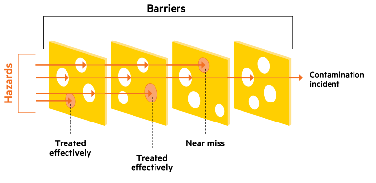 The Swiss cheese model adapted for the water sector